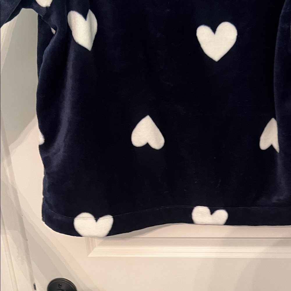 LOFT Navy and White Heart Sweatshirt - Picture 5 of 8
